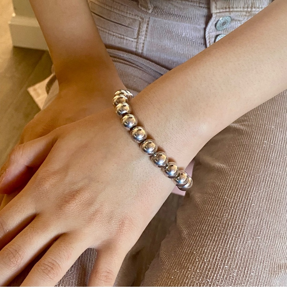 Retro Sterling Silver Ball Bracelet